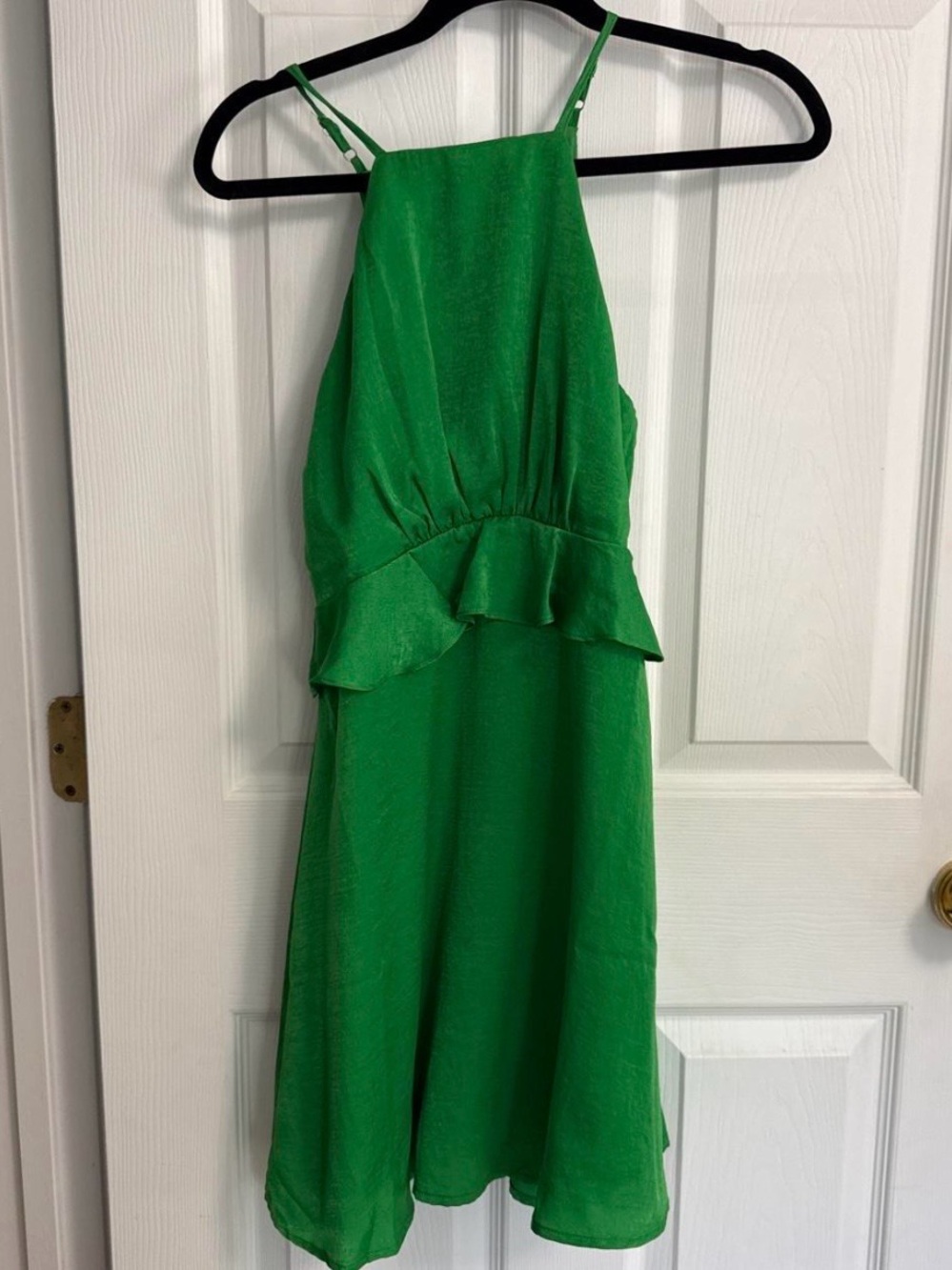 Lulu's Bright Green Halter Dress